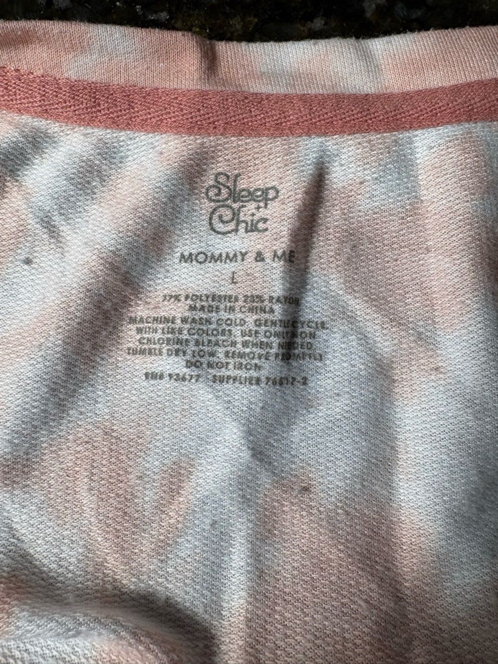 Women's Peach Tie-Dye Sleeveless Pajama Jumpsuit Mommy & Me - Picture 7 of 7